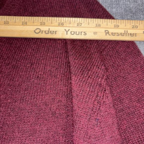 Club Room Sweater Men’s XL Burgundy Red Wool Blend Pullover Classic Warm - Picture 9 of 11